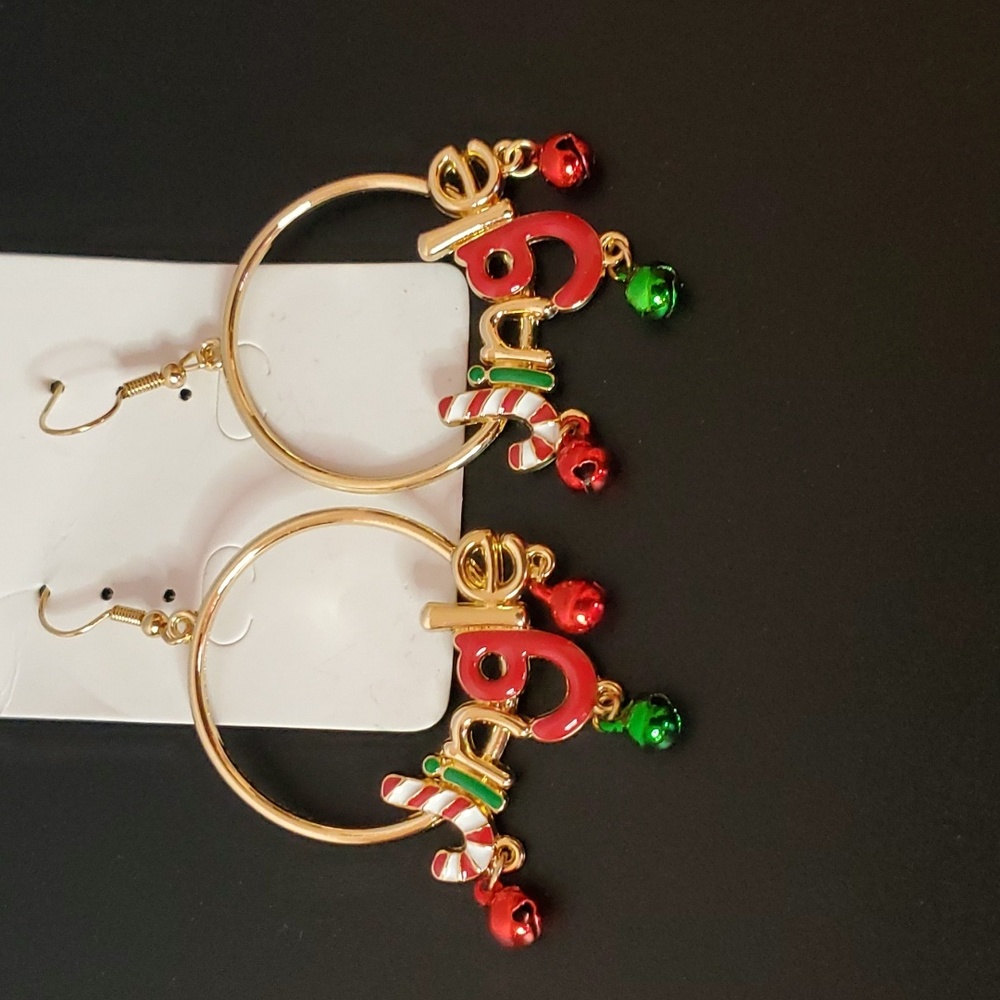 Jingle Bell Pierced Earrings - Picture 2 of 3